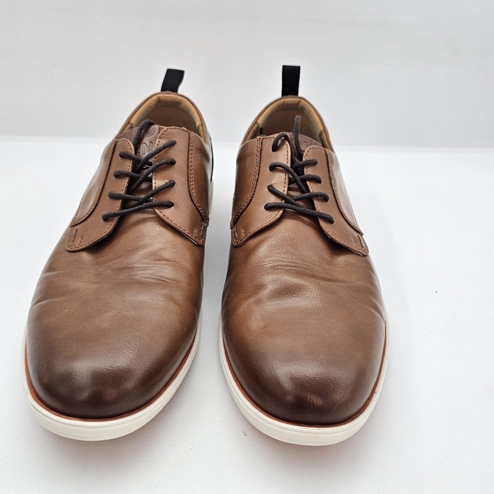 Steve Madden Brookes Oxford Dress Shoes Cognac Leather Lace Up Size 11.5 - Picture 5 of 10